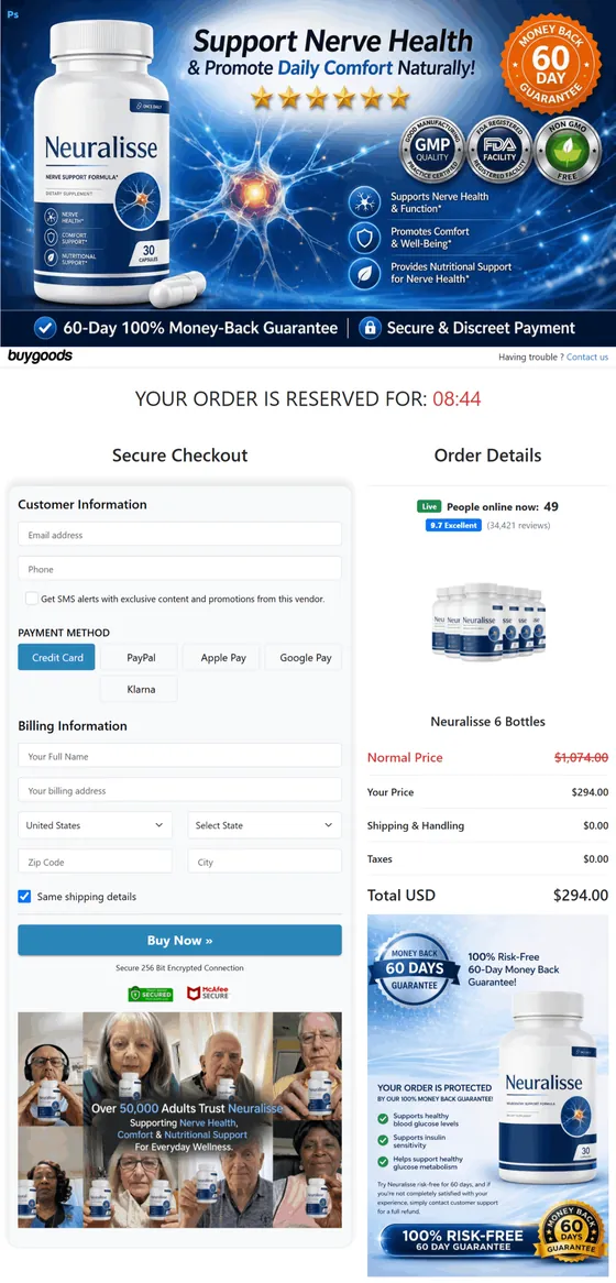Neuralisse secure checkout preview
